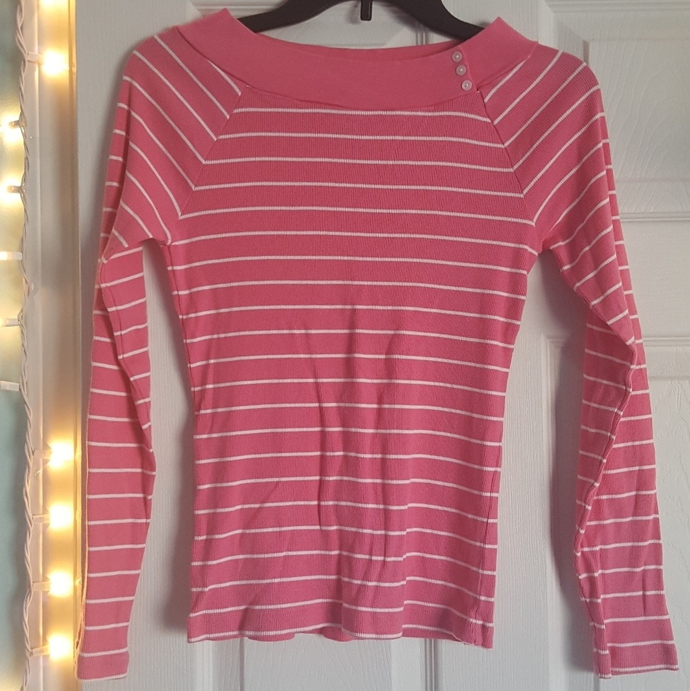 Striped Boatneck Long Sleeve